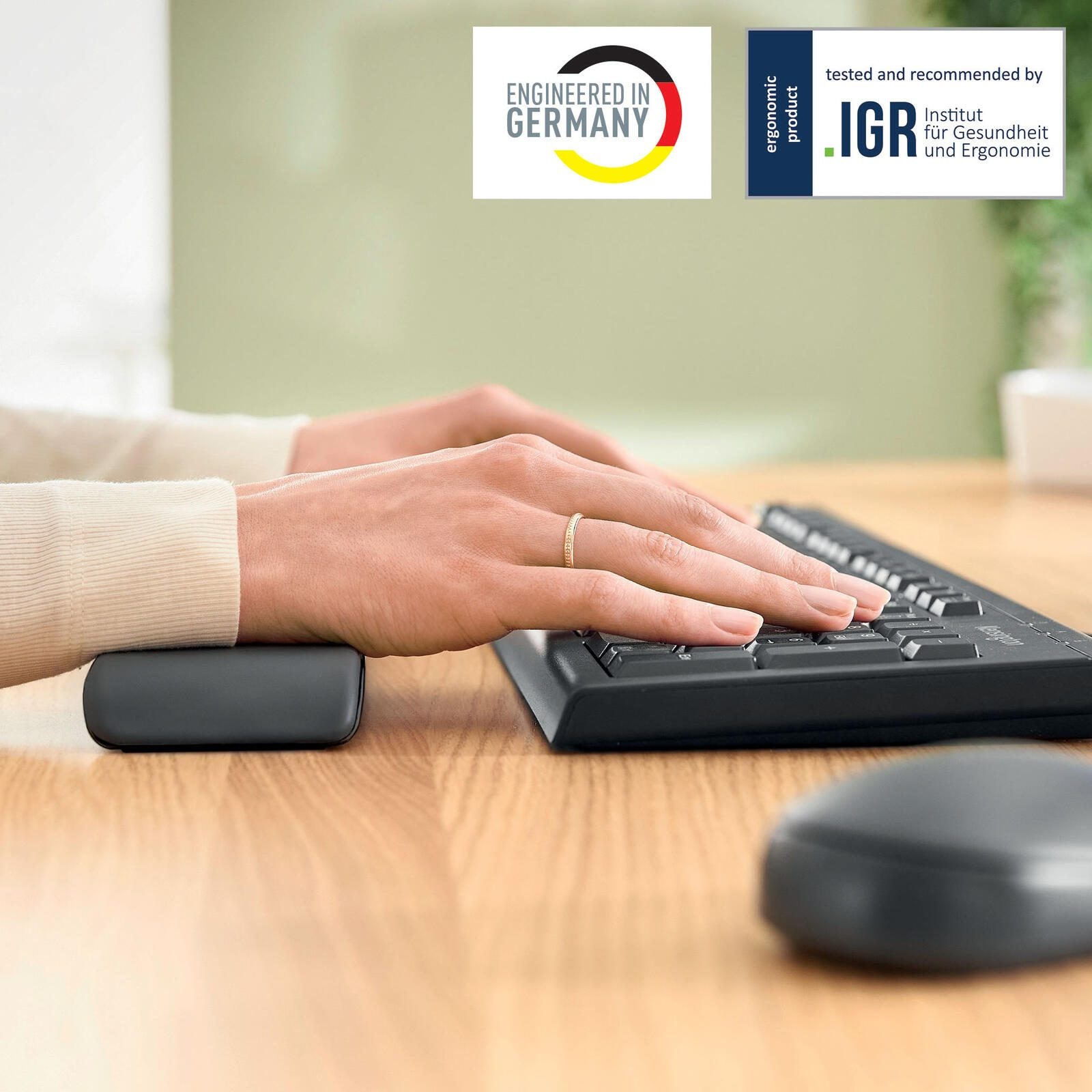 LEITZ Tastatur-Handballenauflage Ergo Cosy dunkelgrau
