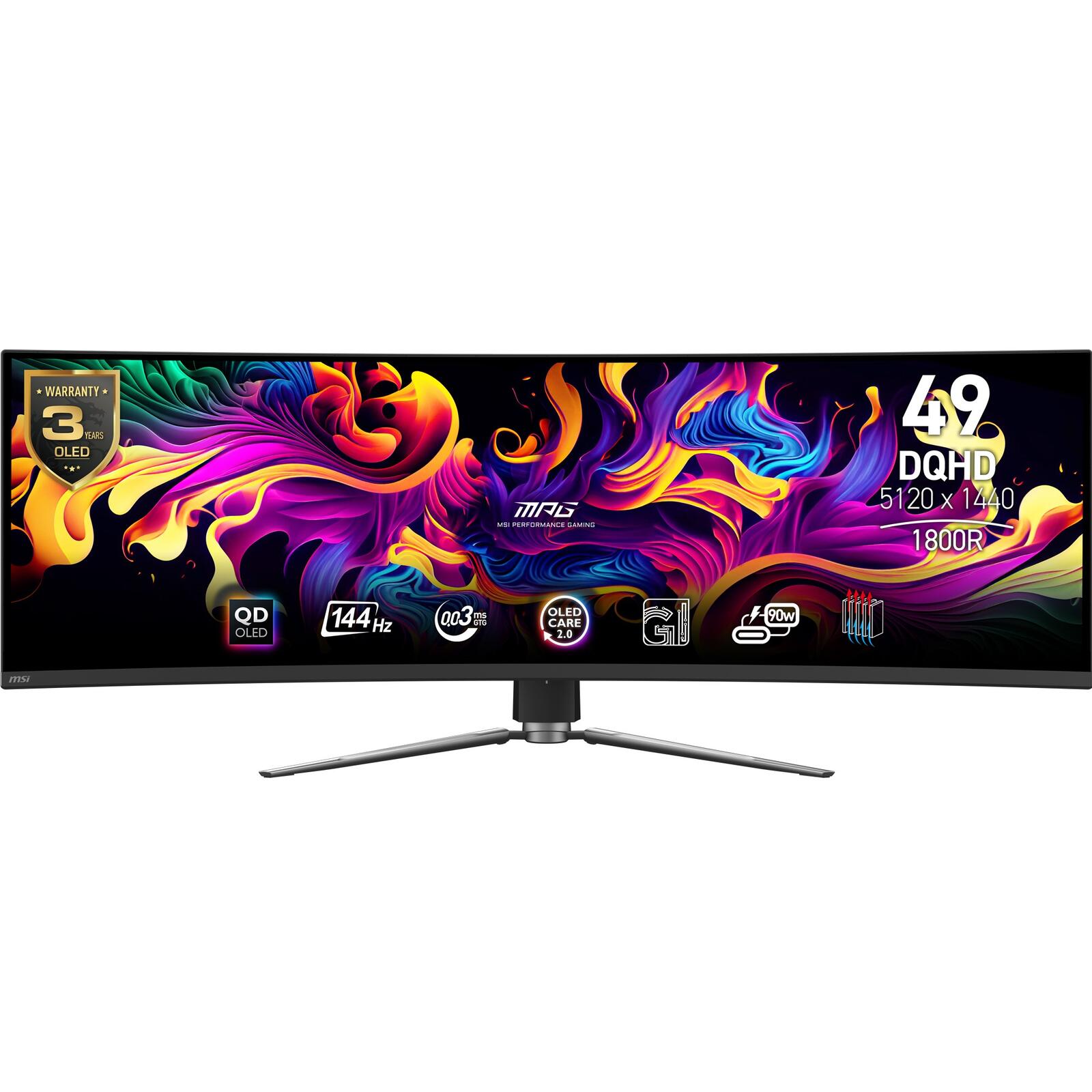 MSI MPG 491CQPDE QD-OLED Curved Gaming Monitor 124.46cm (49')