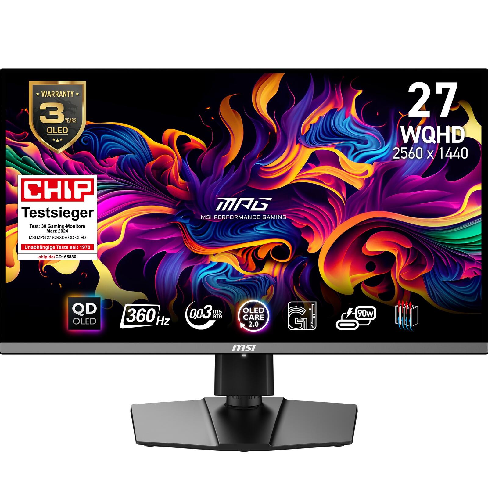 MSI MPG 271QRXDE QD-OLED Gaming Monitor 67.31cm (26.5')