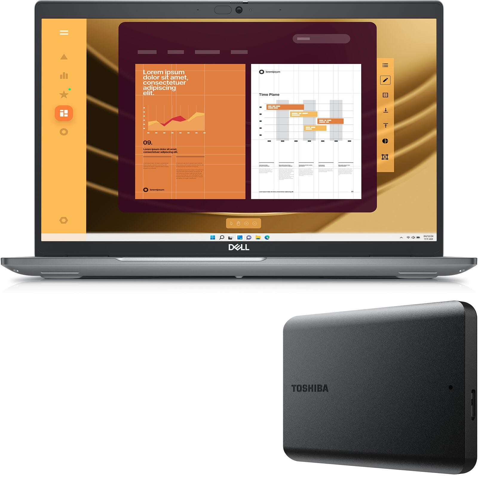 Dell Latitude 5550 Intel Core Ultra 7 165U Notebook 39,6 cm (15.6') + Toshiba Festplatte 2 TB