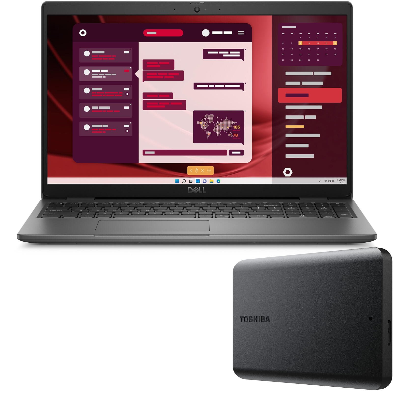 Dell Latitude 3550 Intel Core i5-1335U Notebook 39,6 cm (15.6') + Toshiba Festplatte 1 TB