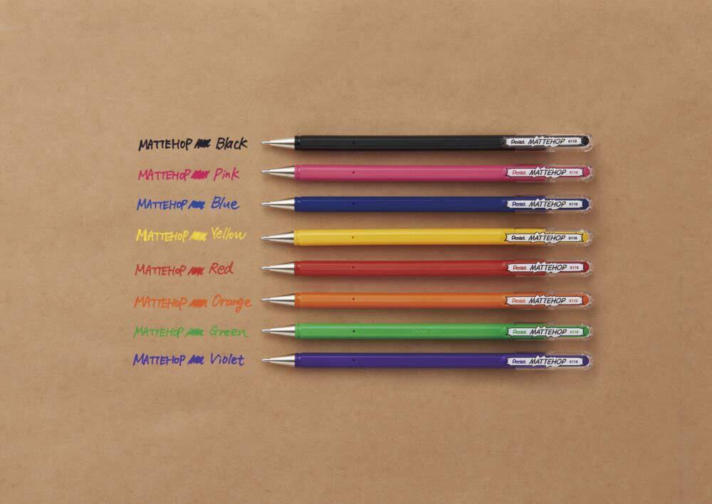 Pentel Mattehop Gelschreiber 0.5 mm, Schreibfarbe: Schwarz