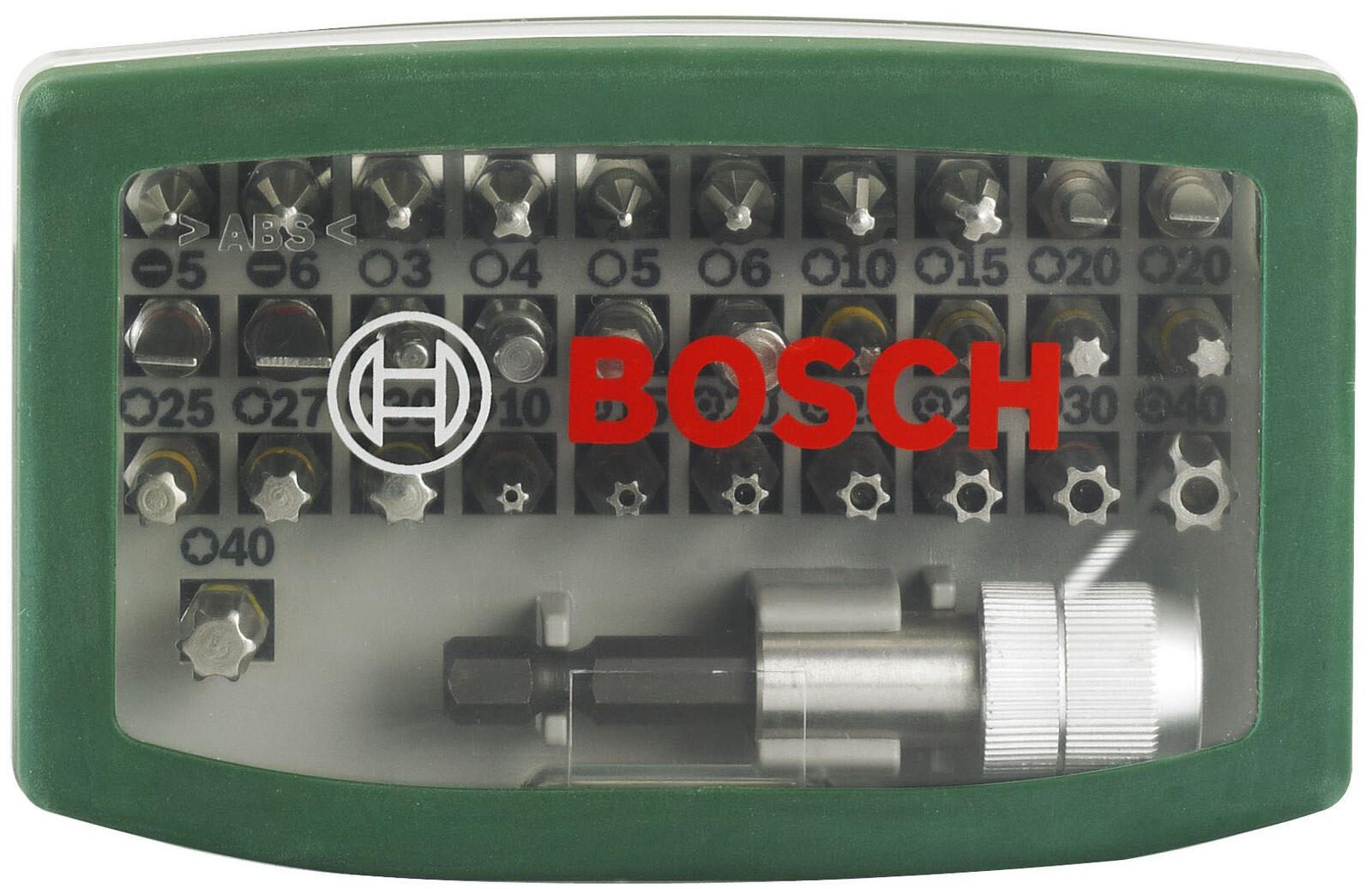 BOSCH Bit-Set Set mit Handschraubendreher 32-teilig
