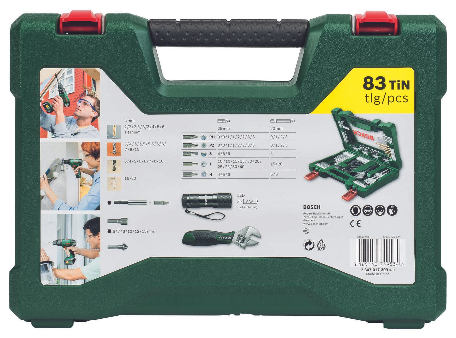 BOSCH Bohrer- und Bit-Set V-Line Box 83-teilig