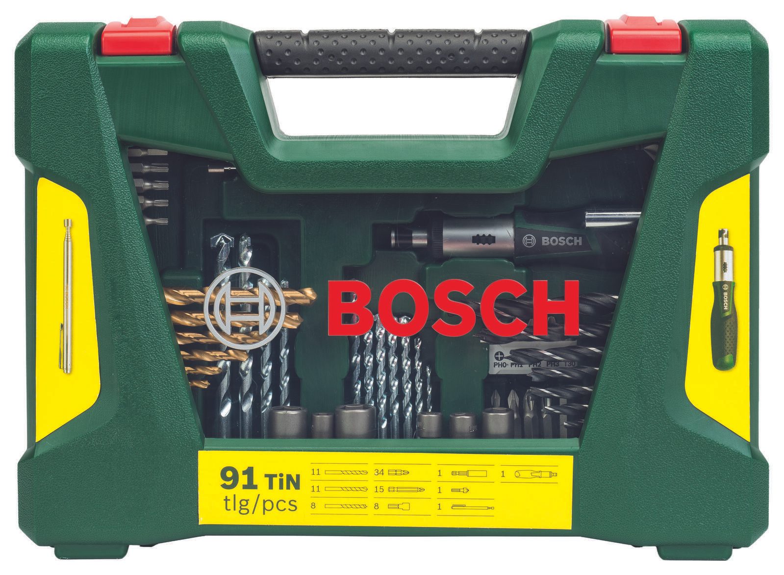 BOSCH Bohrer- und Bit-Set V-Line Box 91-teilig