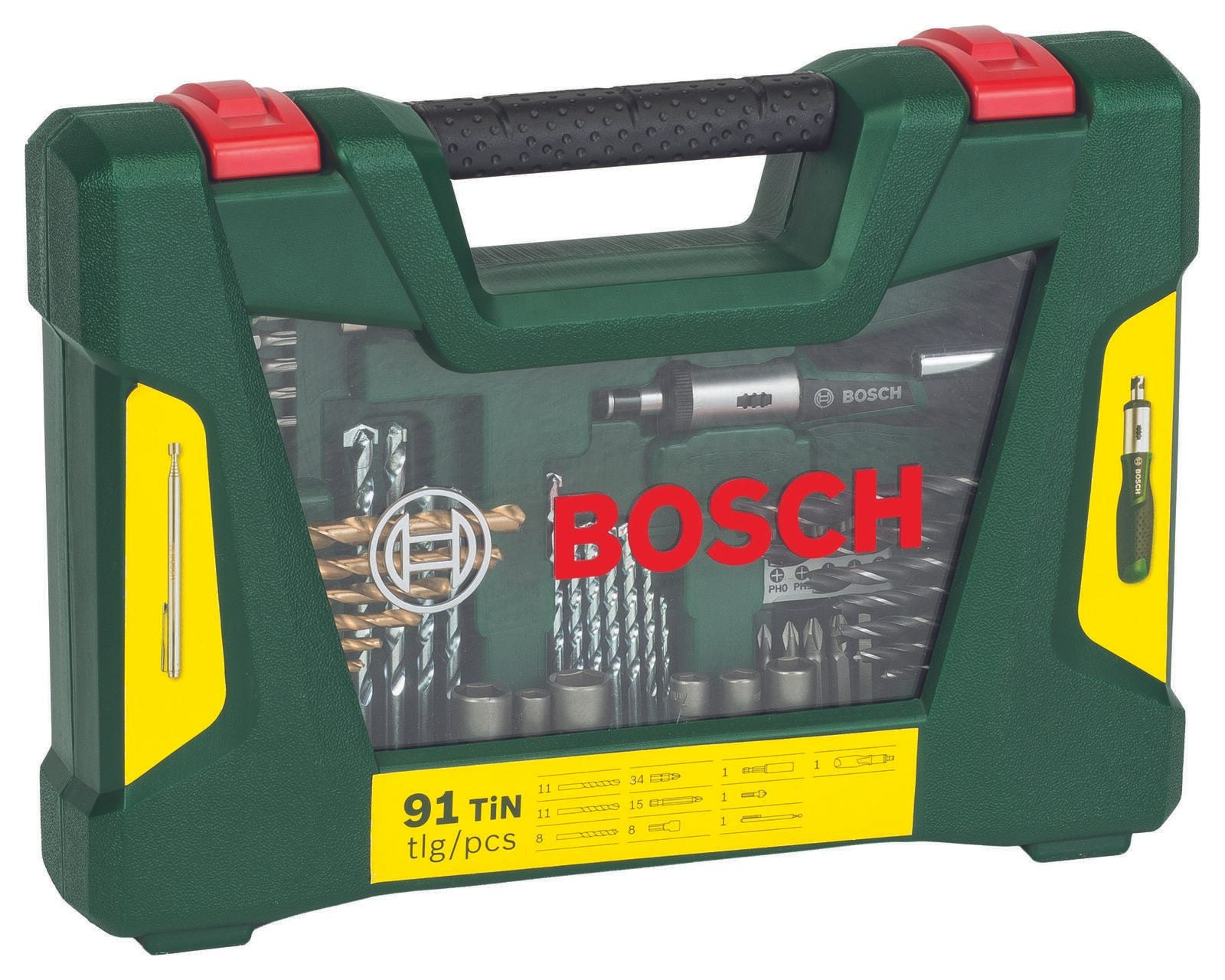 BOSCH Bohrer- und Bit-Set V-Line Box 91-teilig