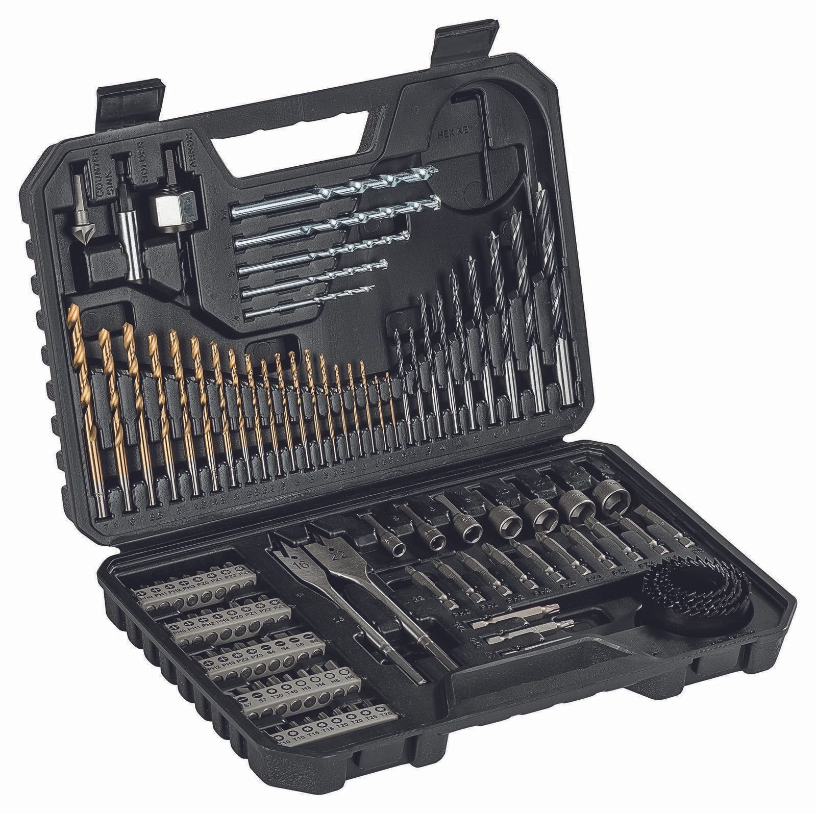 BOSCH Bohrer- und Bit-Set TiN V-Line Set 103-teilig