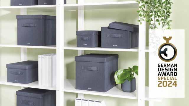 2 LEITZ Aufbewahrungsboxen grau 28,5 x 38,0 x 20,3 cm