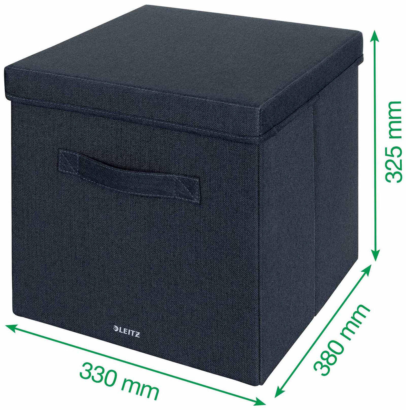 2 LEITZ Aufbewahrungsboxen grau 33,0 x 38,0 x 32,5 cm