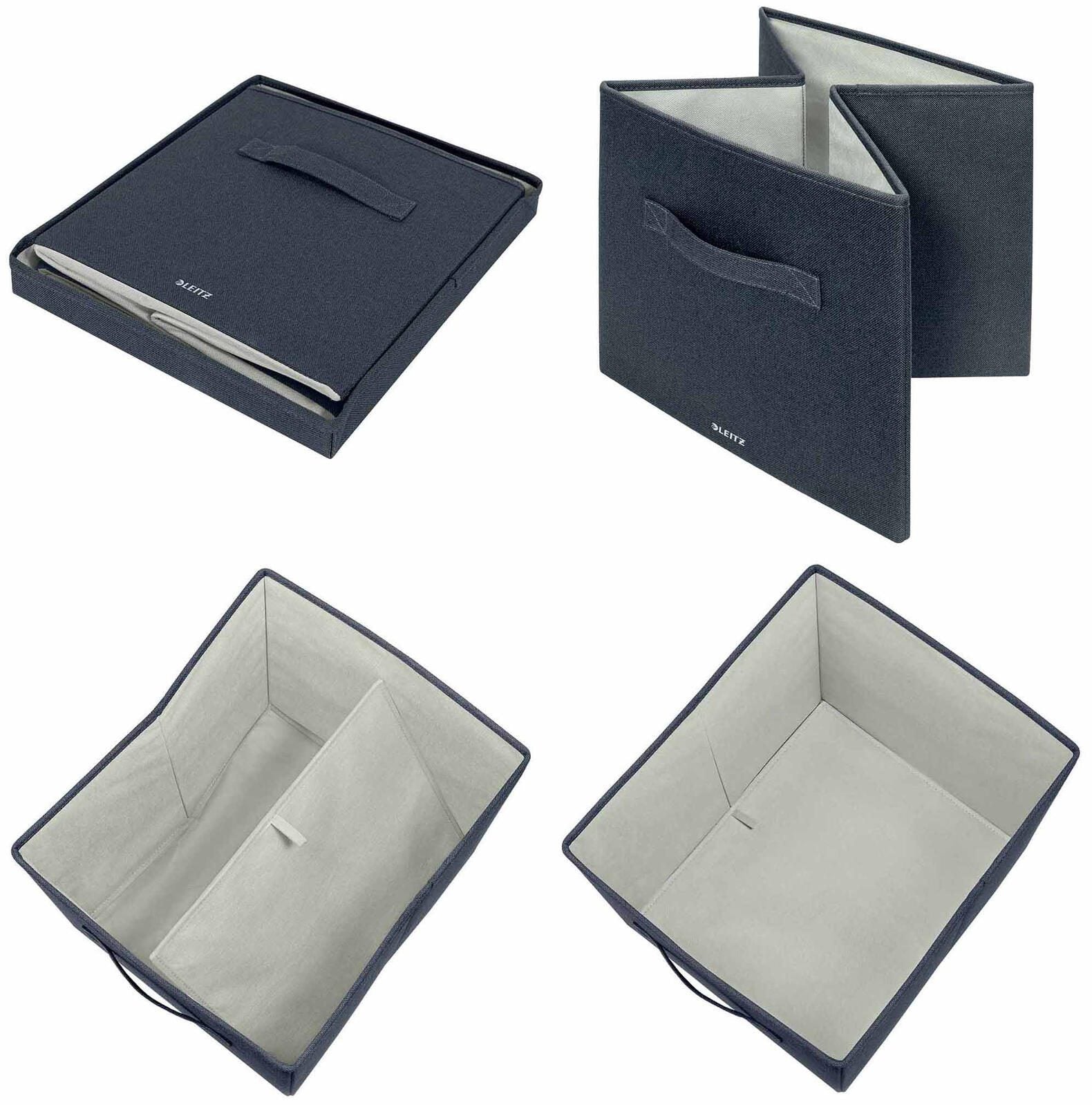 2 LEITZ Aufbewahrungsboxen grau 33,0 x 38,0 x 32,5 cm