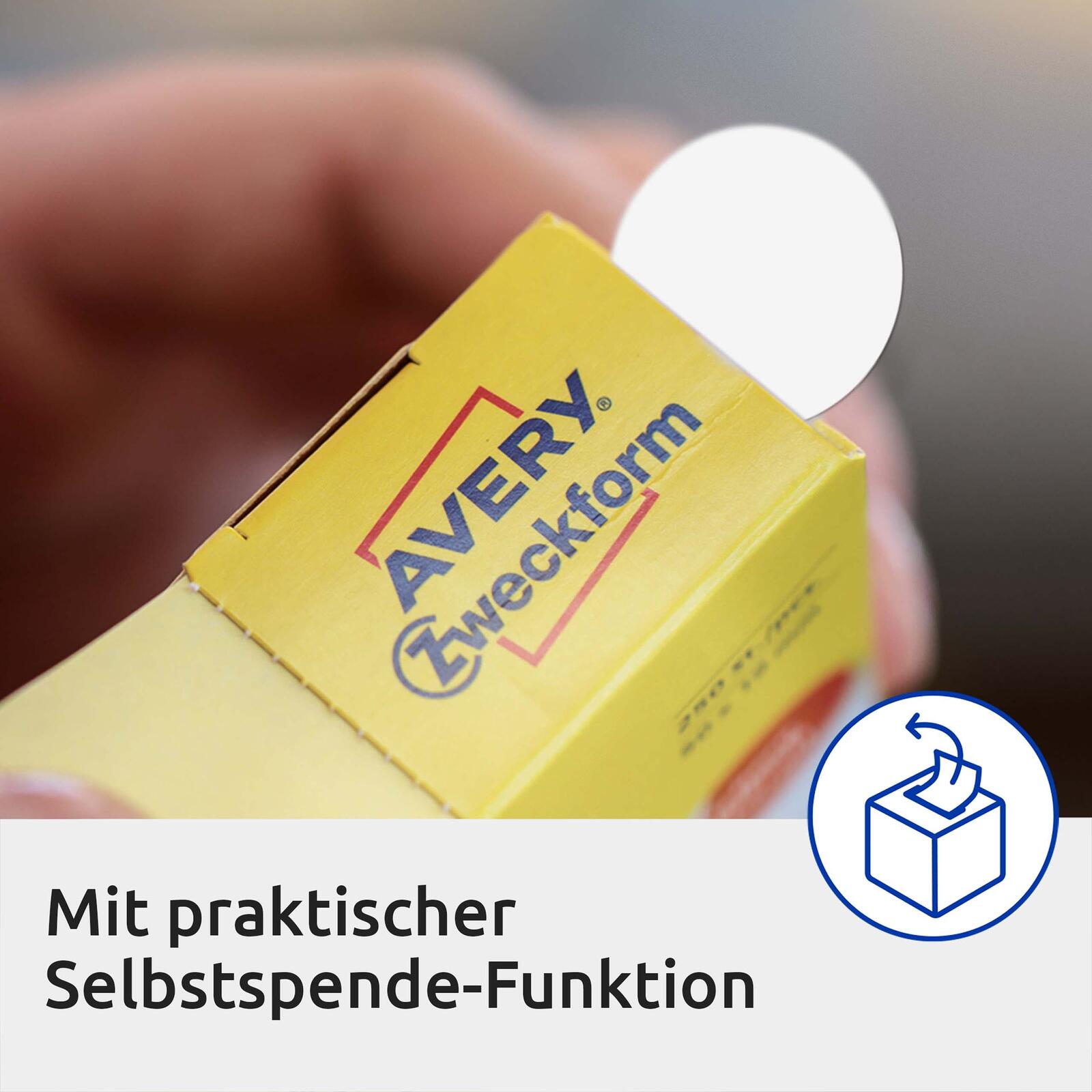 AVERY Zweckform Klebepunkte Ø 19,0 mm weiß