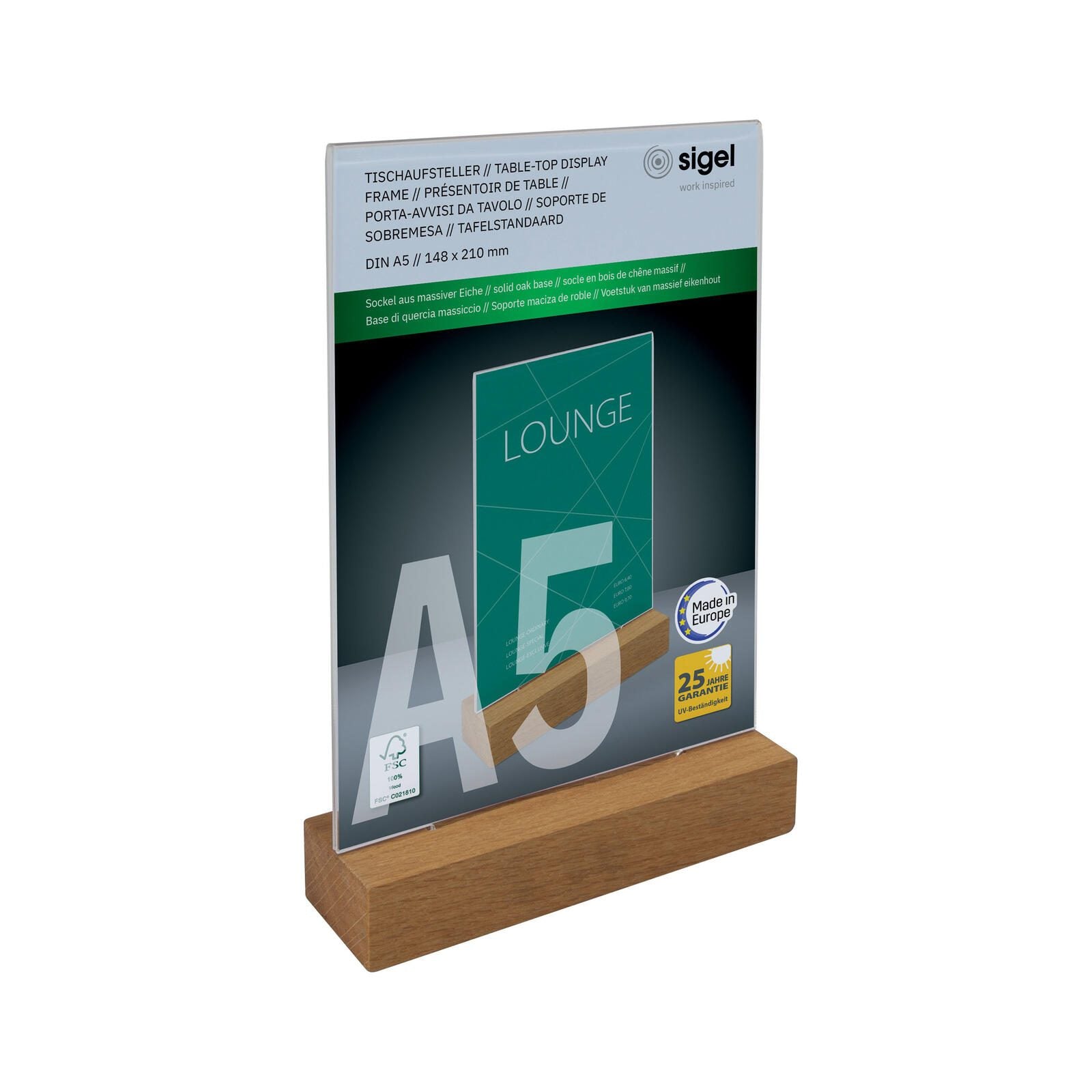 SIGEL Tischaufsteller A5