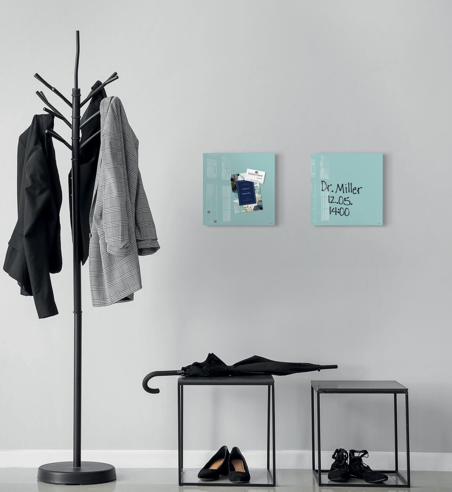 SIGEL Glas-Magnettafel artverum® 30,0 x 30,0 cm aquamarin