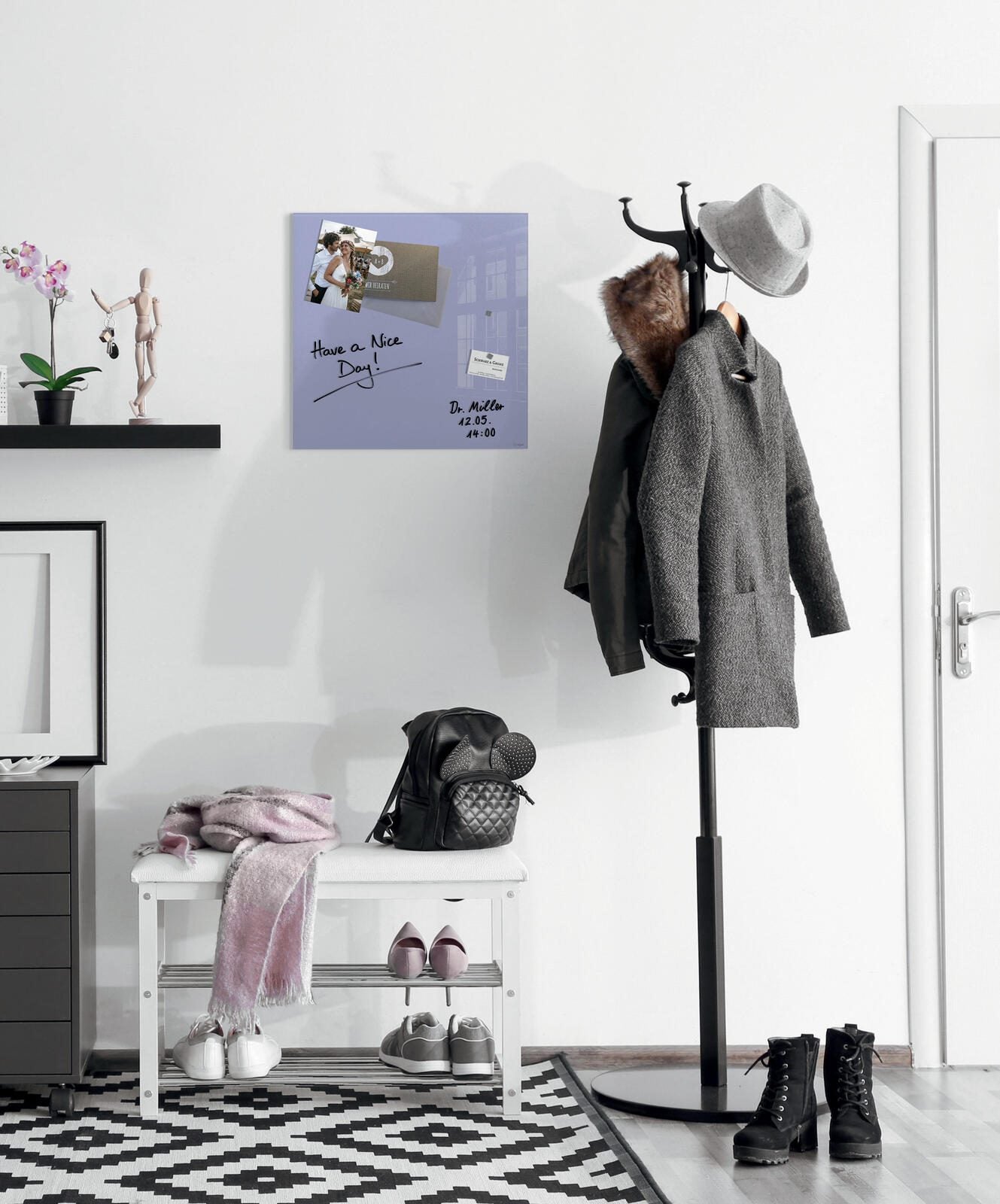 SIGEL Glas-Magnettafel artverum® 48,0 x 48,0 cm lavendel