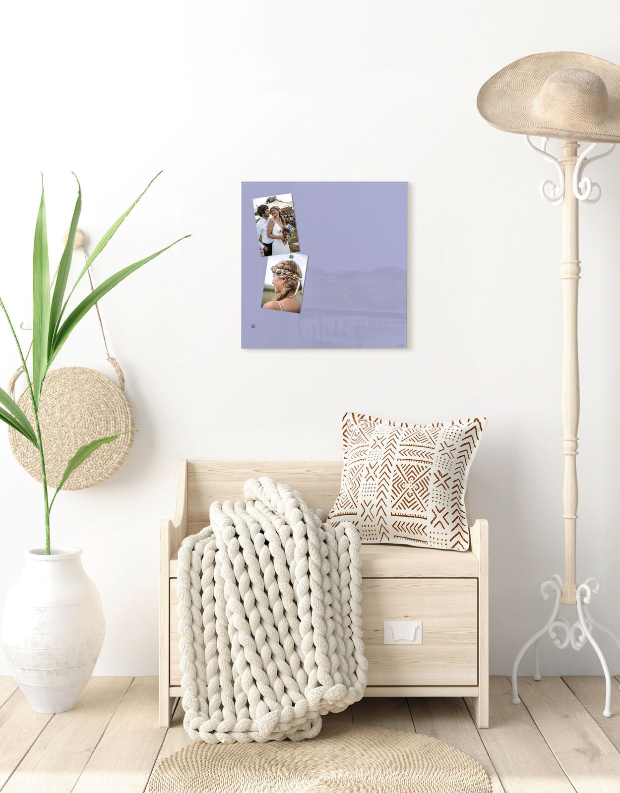 SIGEL Glas-Magnettafel artverum® 48,0 x 48,0 cm lavendel