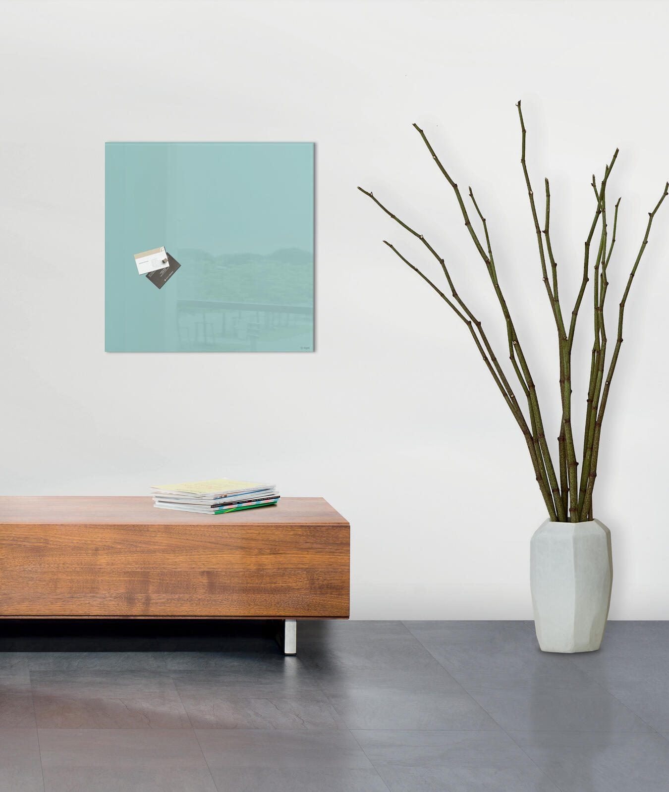 SIGEL Glas-Magnettafel artverum® 48,0 x 48,0 cm aquamarin