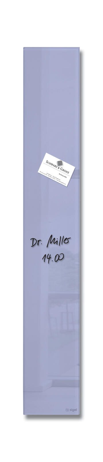 SIGEL Glas-Magnettafel artverum® 78,0 x 12,0 cm lavendel