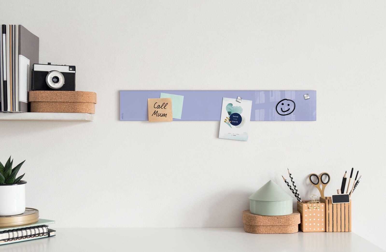 SIGEL Glas-Magnettafel artverum® 78,0 x 12,0 cm lavendel