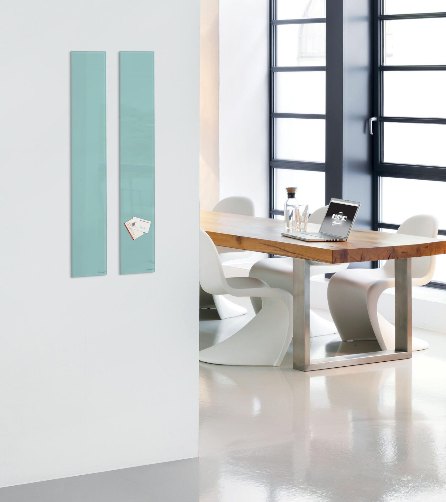 SIGEL Glas-Magnettafel artverum® 12,0 x 78,0 cm aquamarin