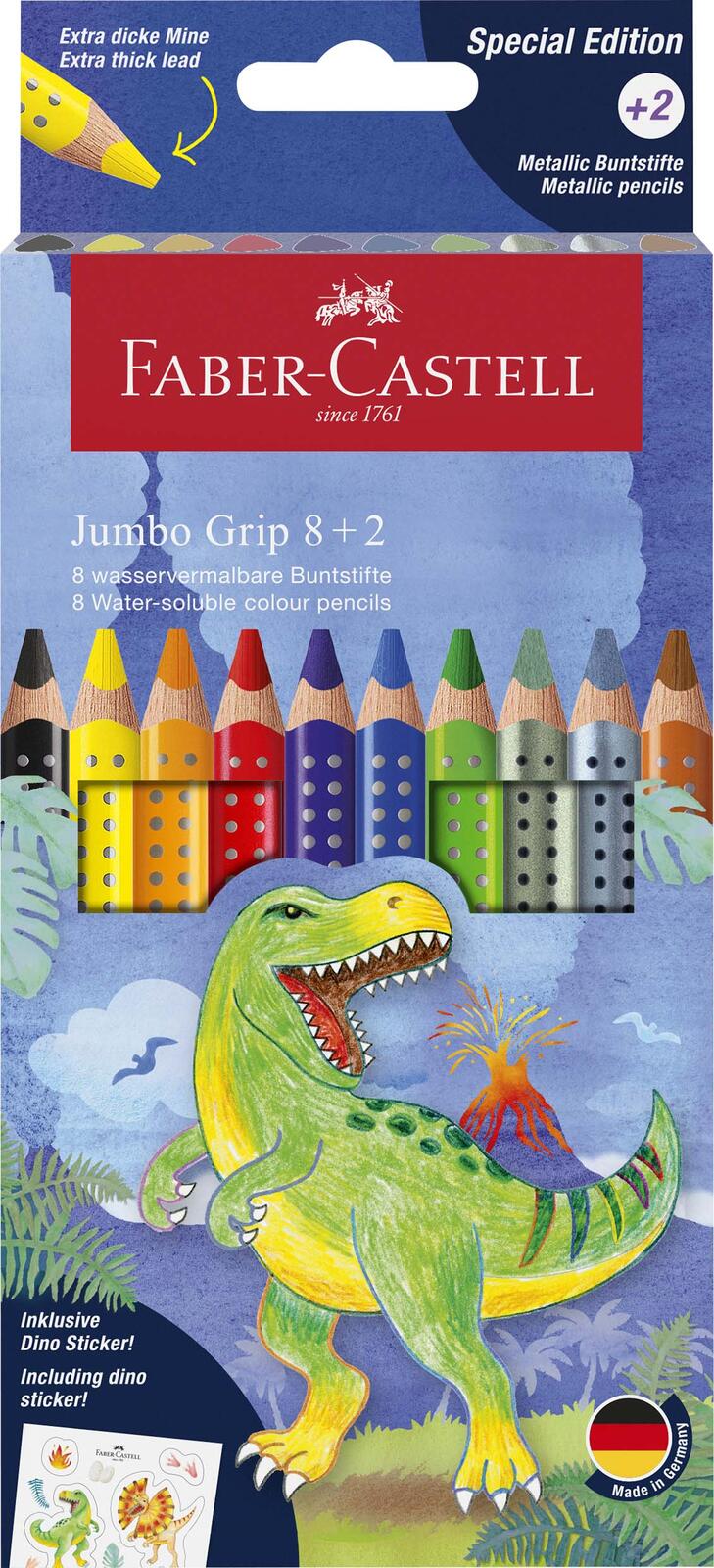 FABER-CASTELL Buntstifte Jumbo Grip Mehrfarbig