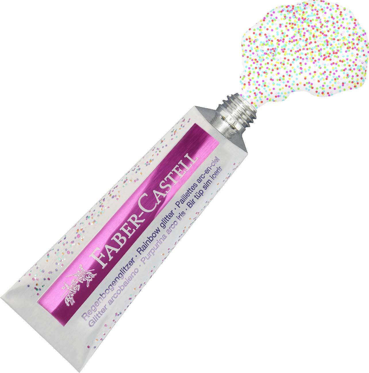 FABER-CASTELL Glitzer Regenbogen Bastelkleber 2 x 12,0 g