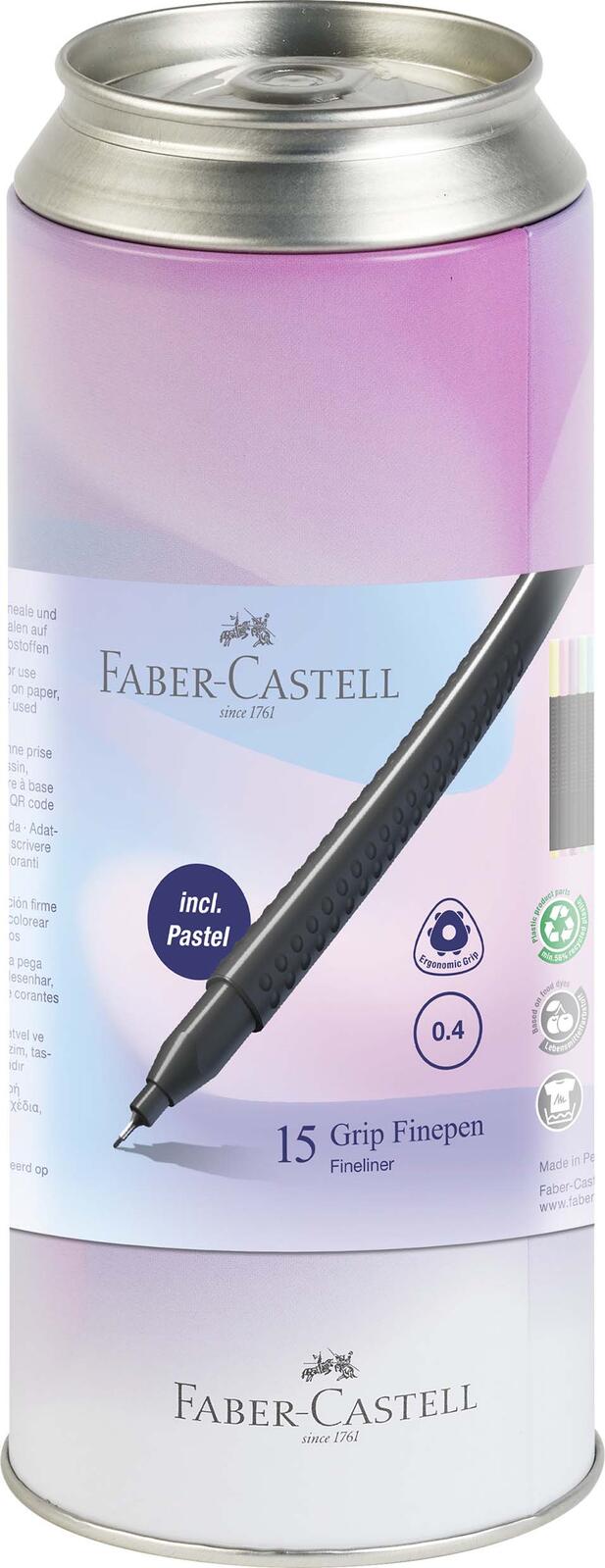 FABER-CASTELL Grip Dose Fineliner 0.4 mm Mehrfarbig