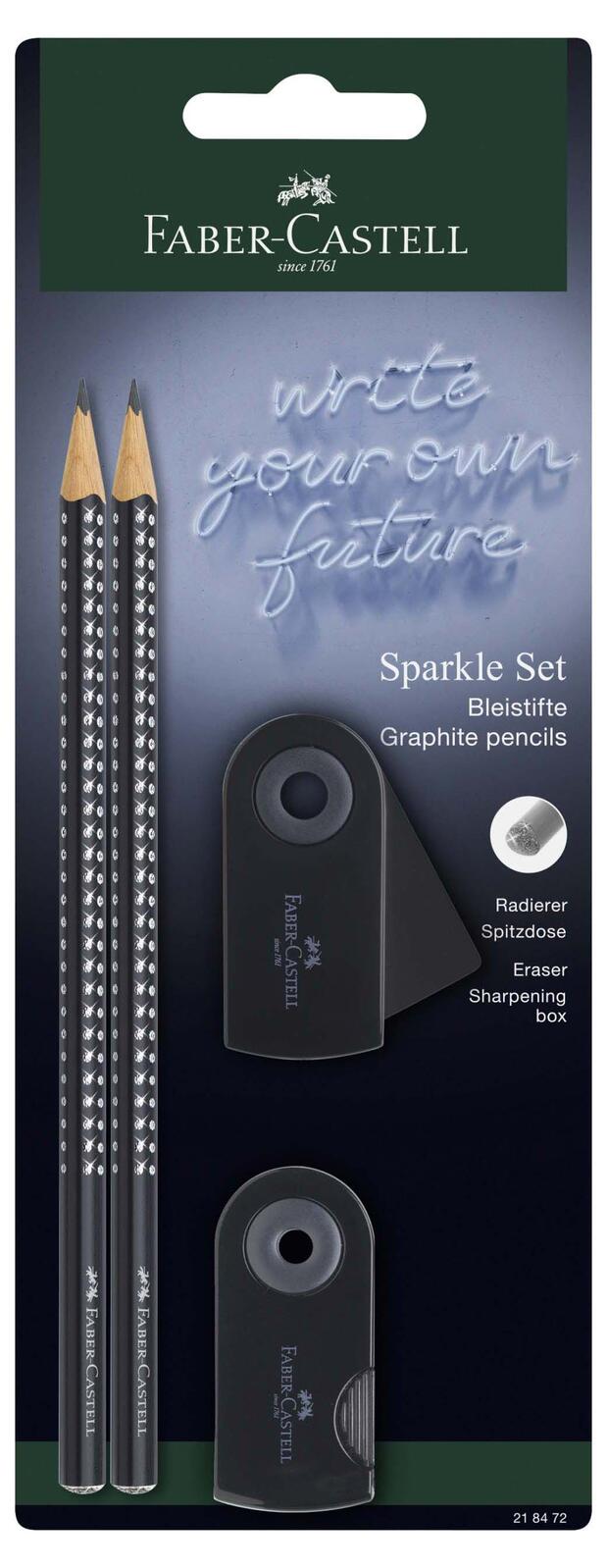 FABER-CASTELL Bleistift-Set Grip Sparkle