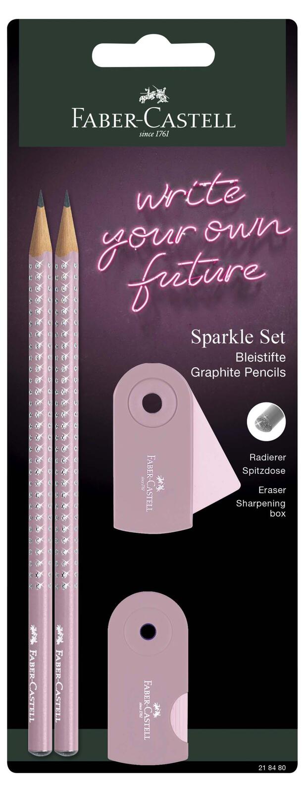 FABER-CASTELL Bleistift-Set Grip Sparkle