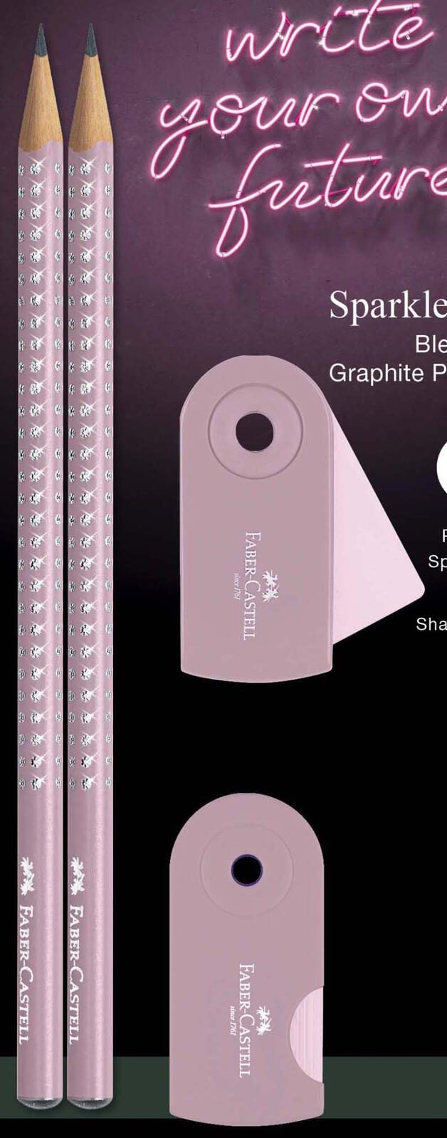 FABER-CASTELL Bleistift-Set Grip Sparkle