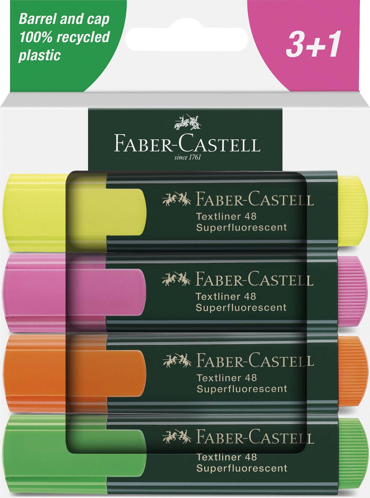 FABER-CASTELL 48 Textmarker Mehrfarbig