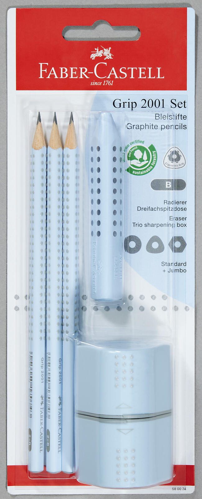 FABER-CASTELL Bleistift-Set GRIP 2001