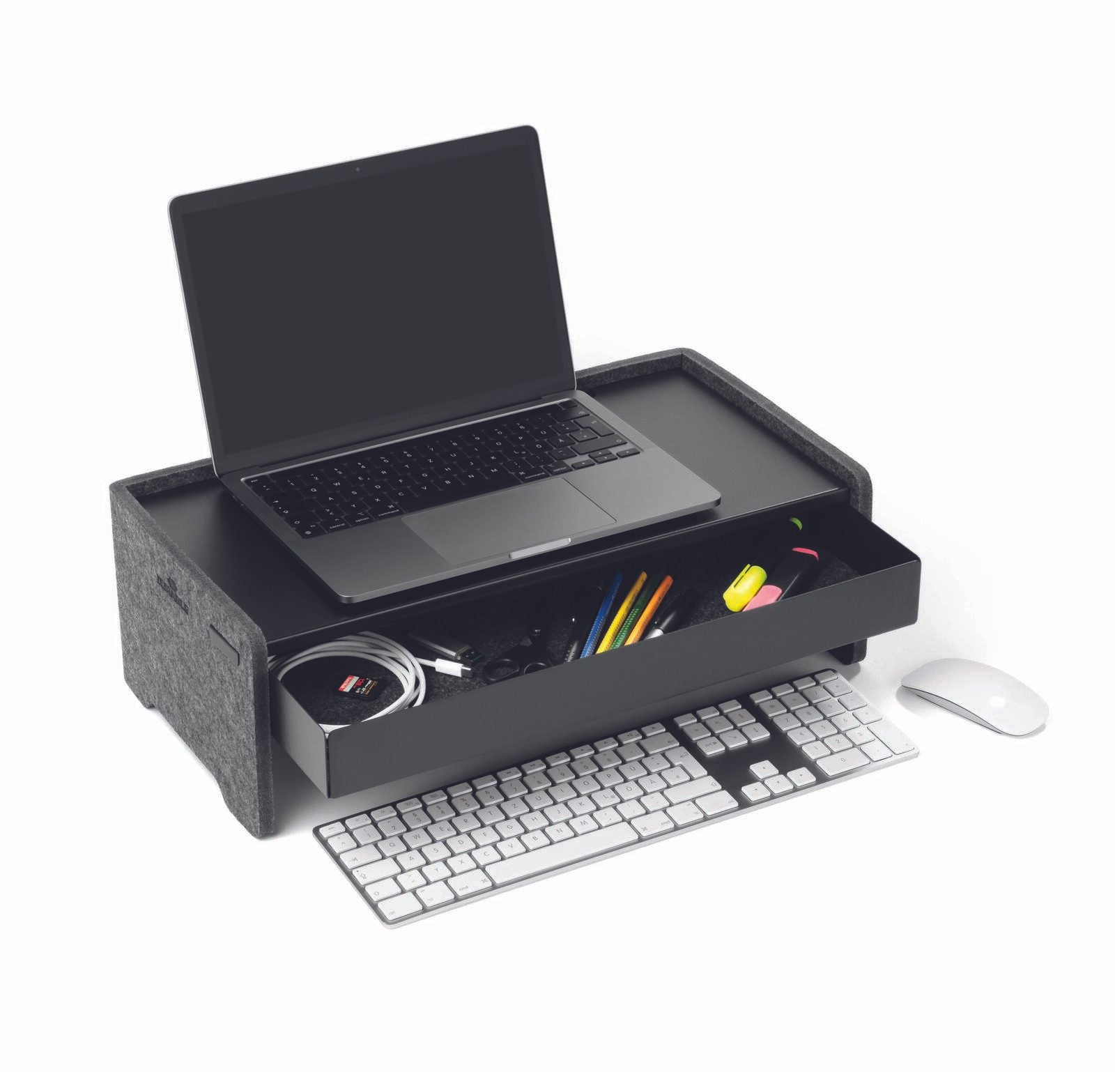 DURABLE Monitorständer EFFECT Schublade schwarz