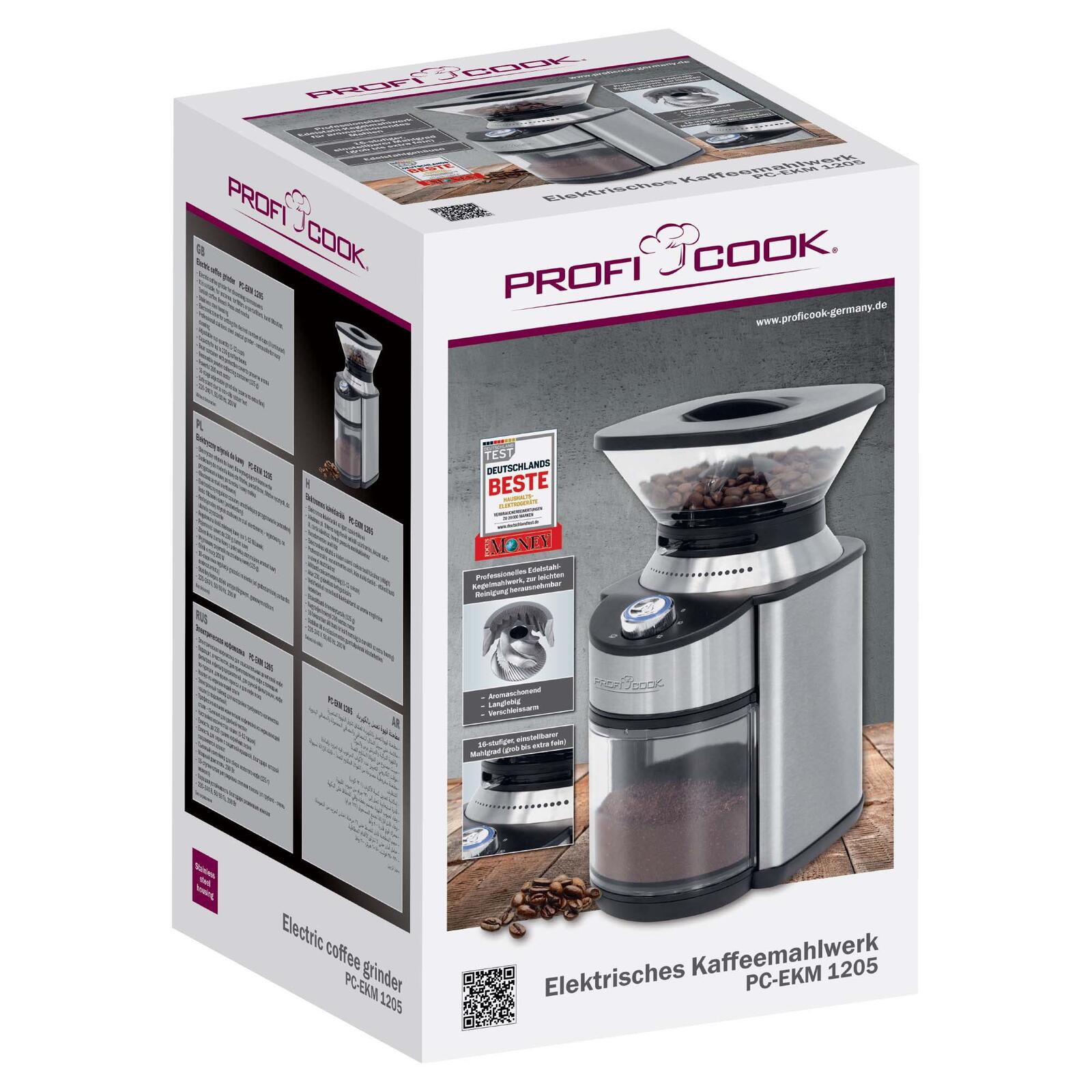 ProfiCook PC-EKM 1205 Kaffeemühle silber/schwarz