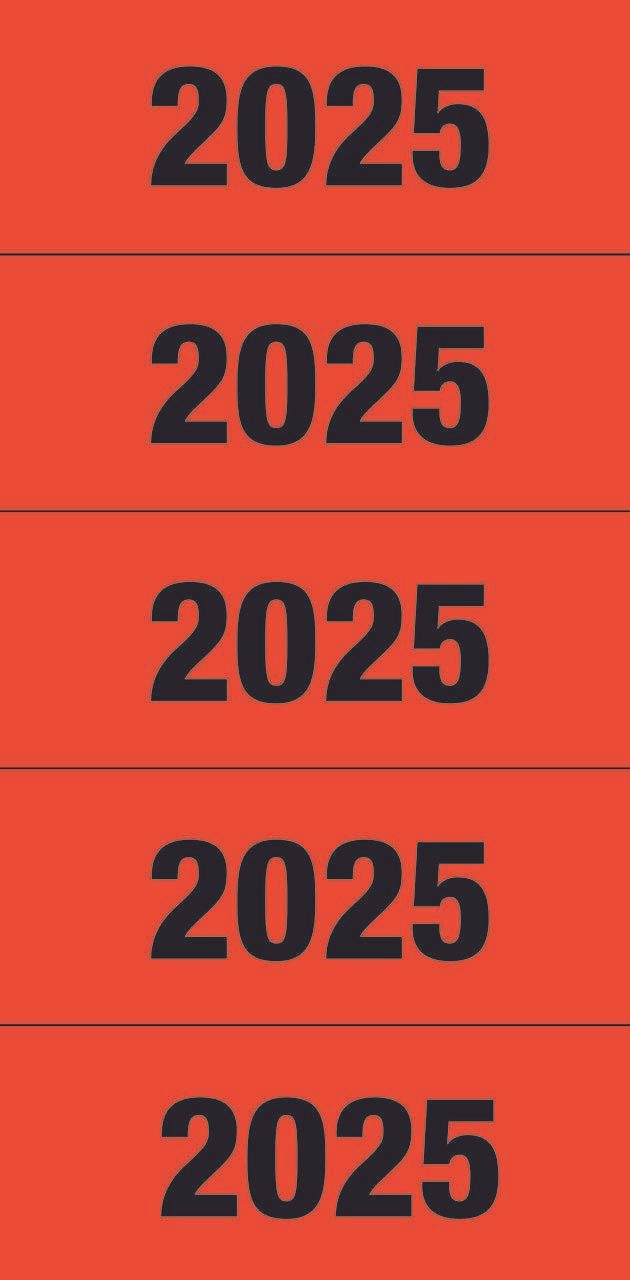 100 HERMA Inhaltsschilder 2025 rot