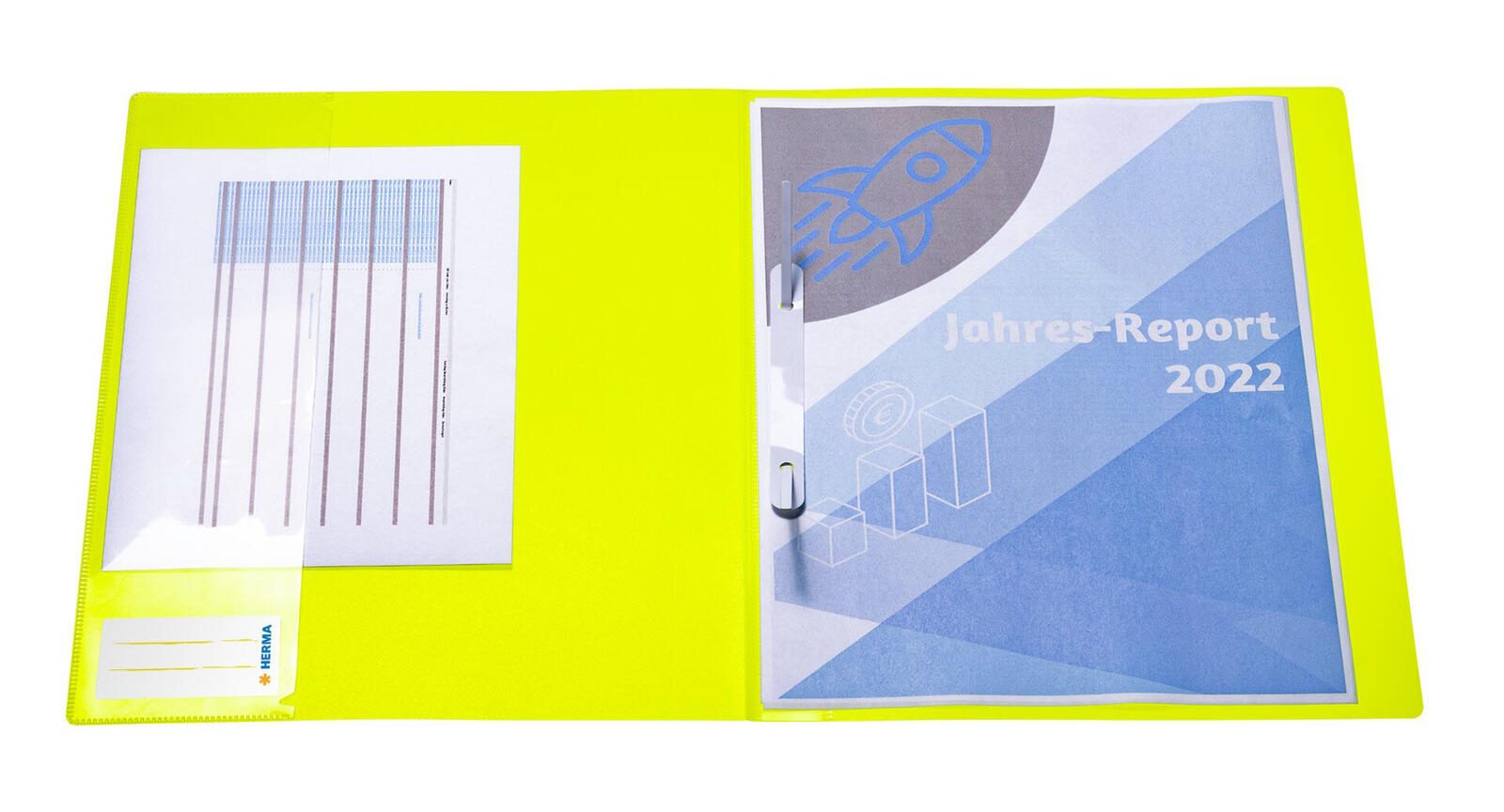 HERMA Schnellhefter DIN A4 Polypropylen (PP) neon-gelb