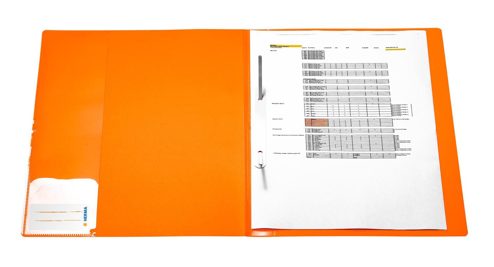 HERMA Schnellhefter DIN A4 Polypropylen (PP) neon-orange