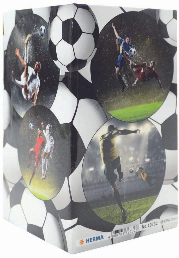 HERMA Stiftehalter 8,0 x 8,0 x 13,5 cm Fußball