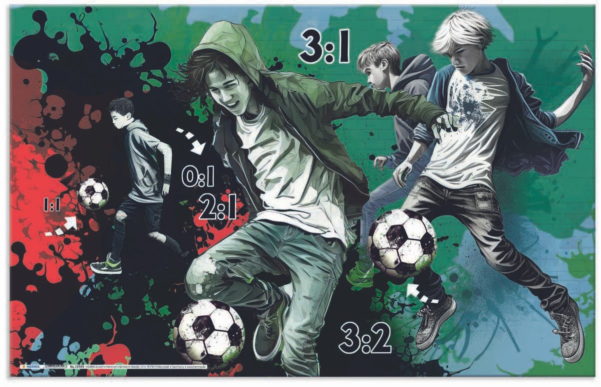 HERMA Schreibtischunterlagen 55,0 x 35,0 cm Street Soccer