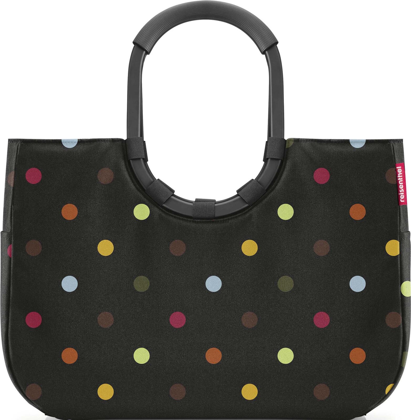 reisenthel® Einkaufskorb loopshopper L 46,0 x 25,0 x 34,5 cm schwarz/bunt bedruckt 25,0 l