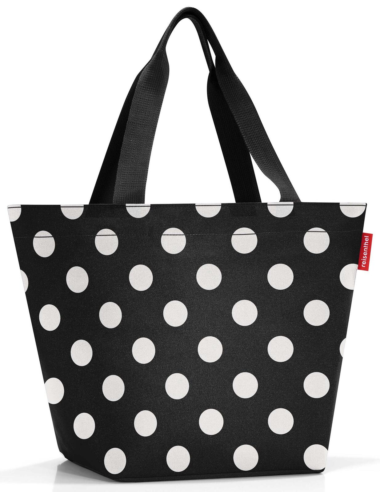 reisenthel® Einkaufstasche shopper M 51,0 x 26,0 x 30,5 cm schwarz-weiß gepunktet