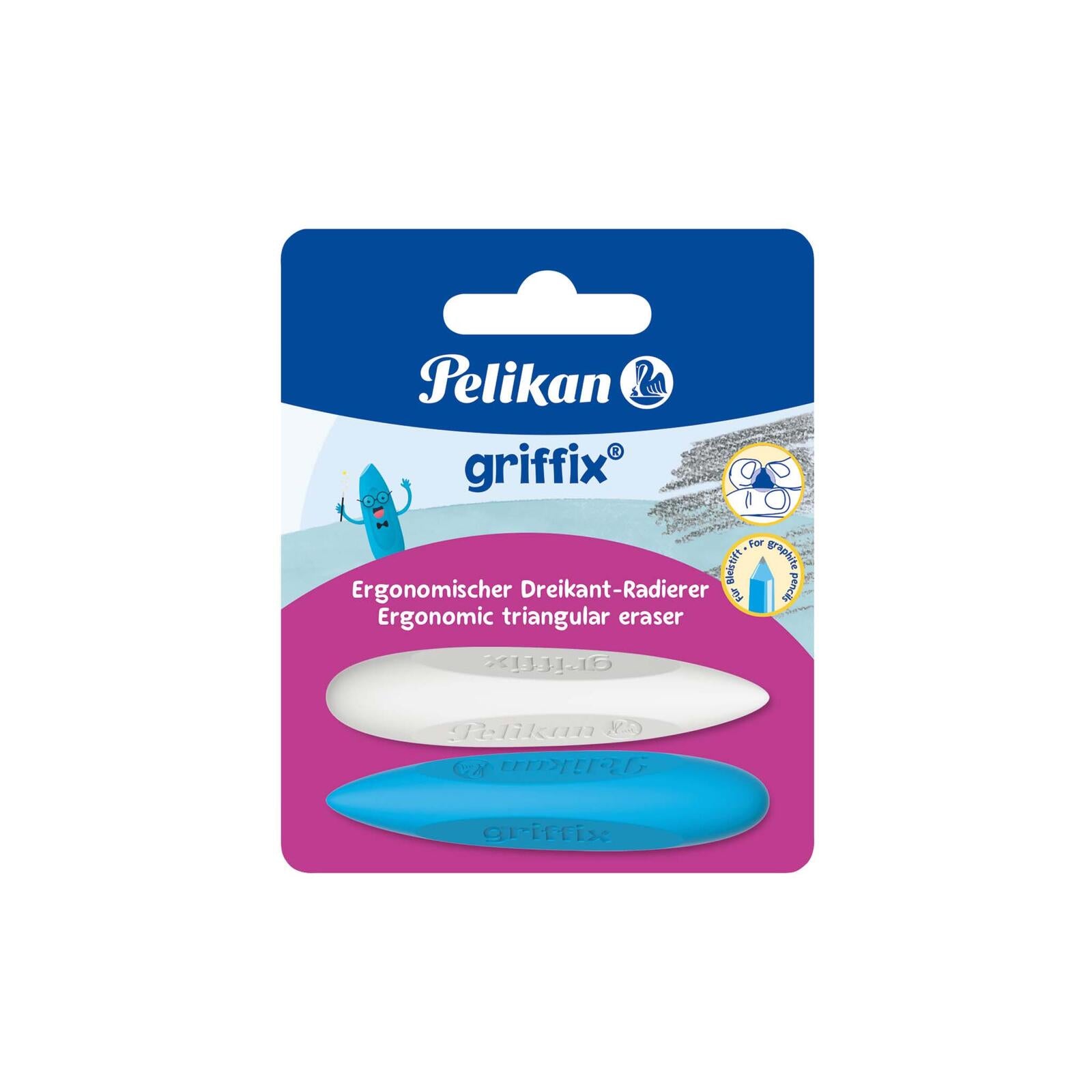 Pelikan griffix® Radiergummi blau/weiß