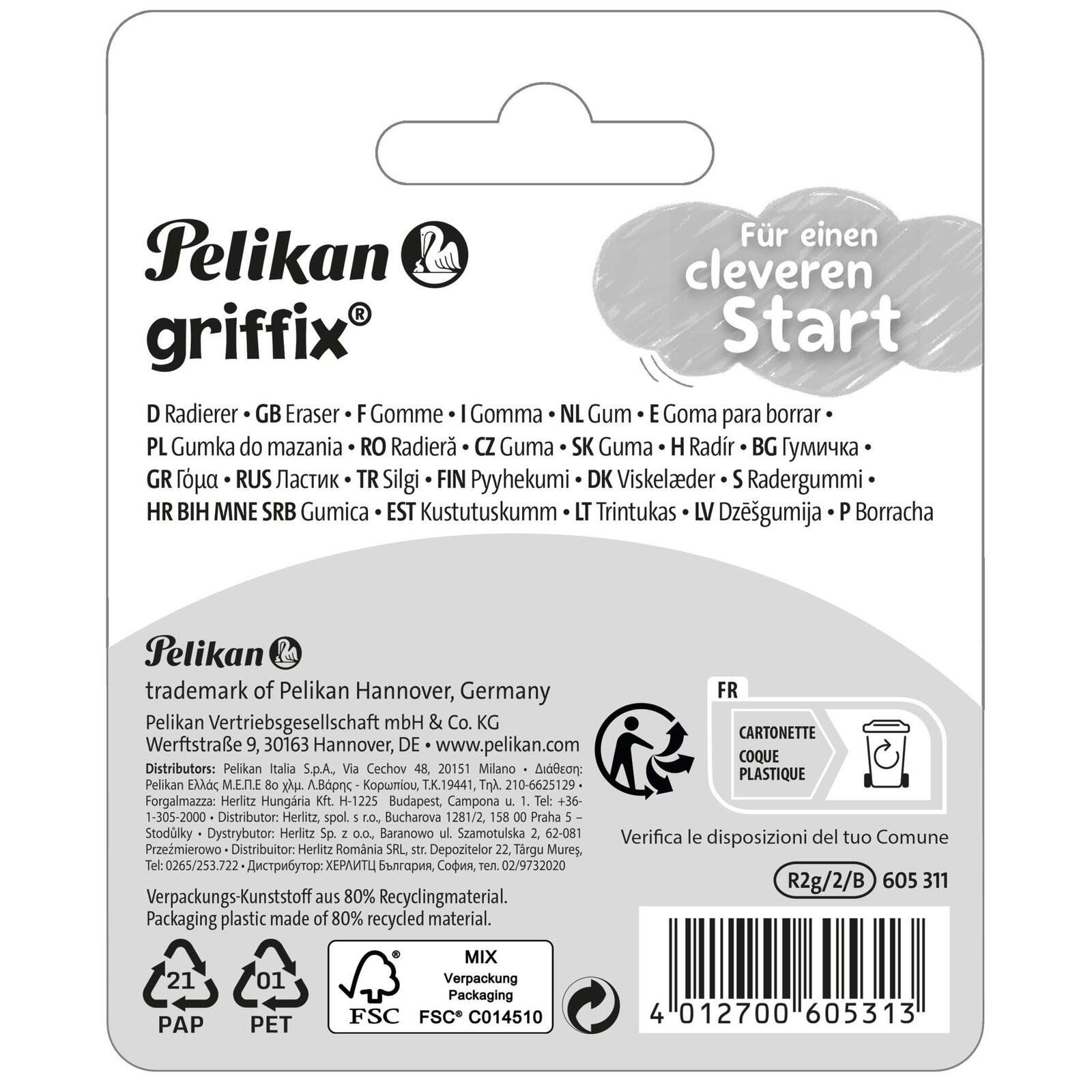 Pelikan griffix® Radiergummi blau/weiß