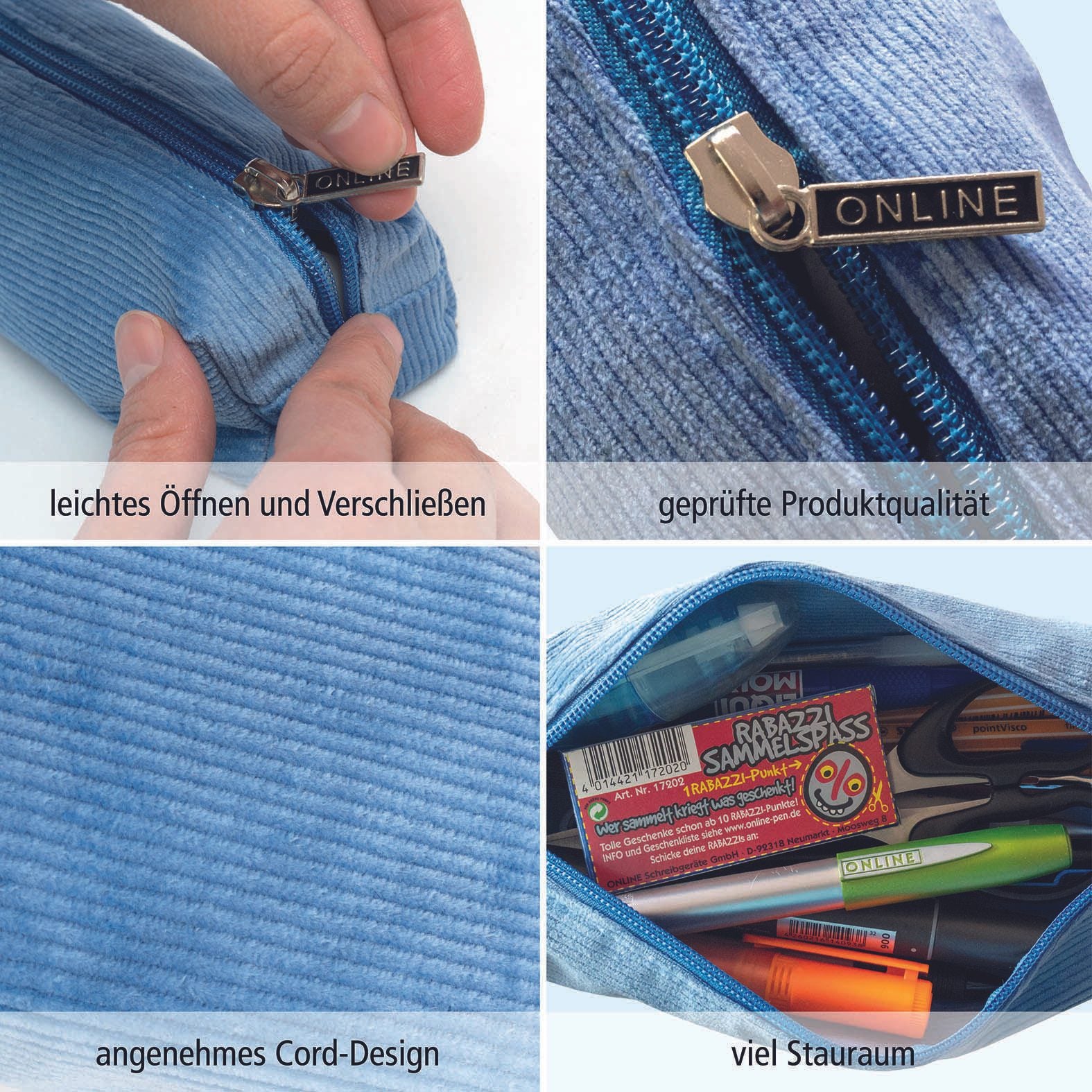 ONLINE® Schlampermäppchen blau