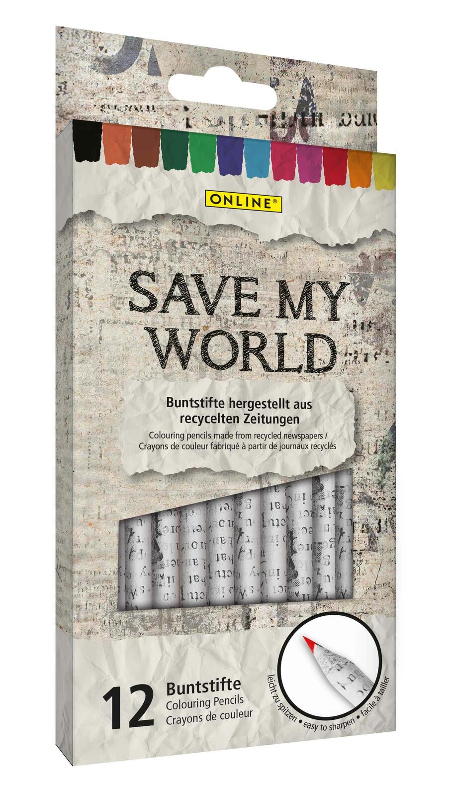 ONLINE® Buntstifte Save My World Mehrfarbig
