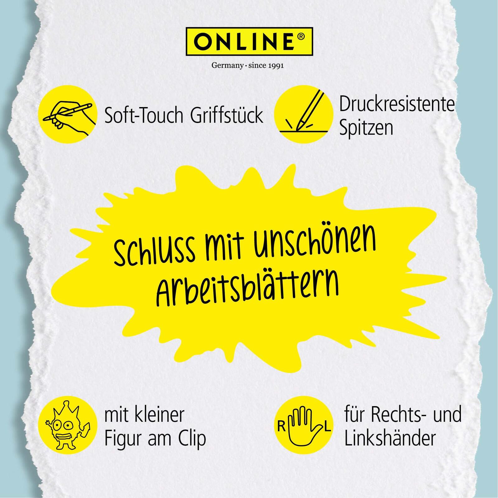 ONLINE® magiXX Fun Game Pad Gelschreiber 0.7 mm, Schreibfarbe: Blau