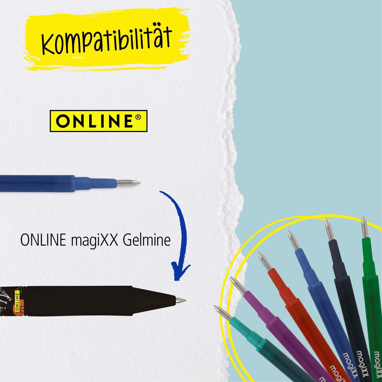 ONLINE® magiXX Fun Game Pad Gelschreiber 0.7 mm, Schreibfarbe: Blau