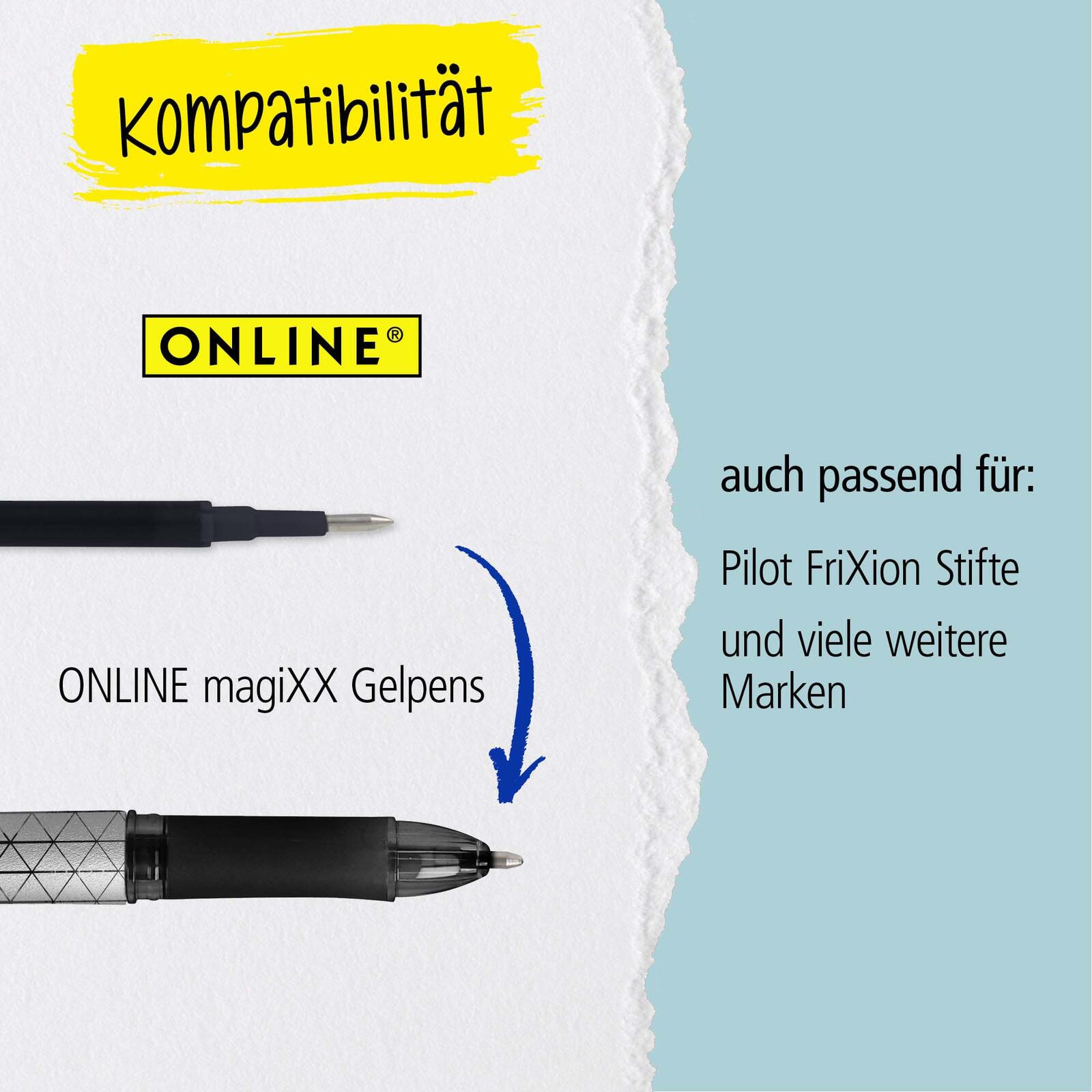 ONLINE® magiXX Gelschreiberminen 0.7 mm Lila
