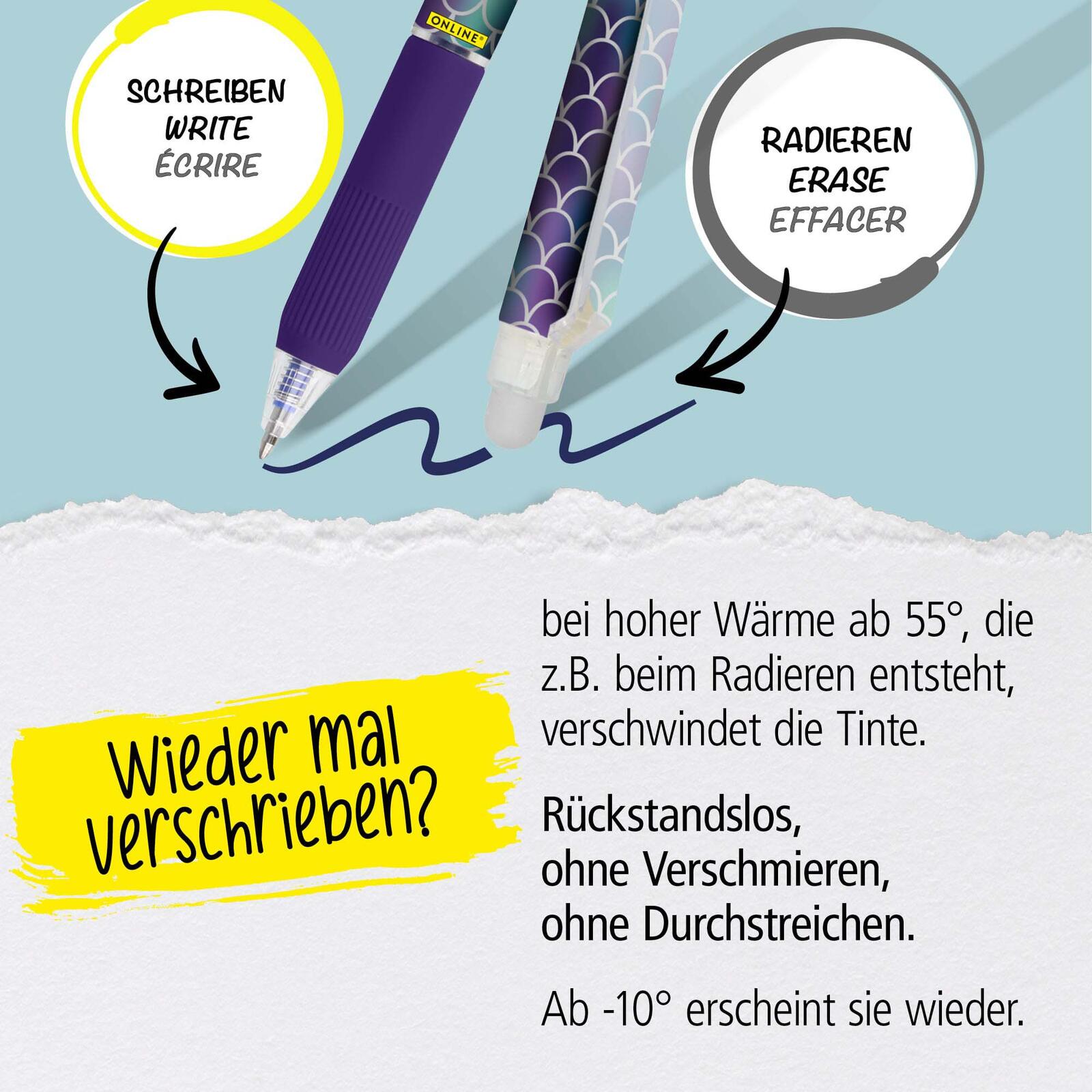 ONLINE® magiXX Gelschreiberminen 0.7 mm Türkis