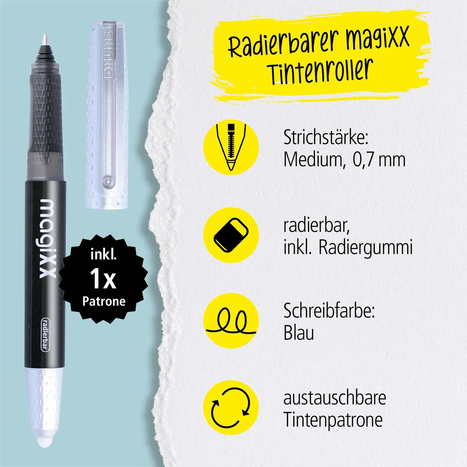 ONLINE® MagiXX Tintenroller 0.7 mm Blau