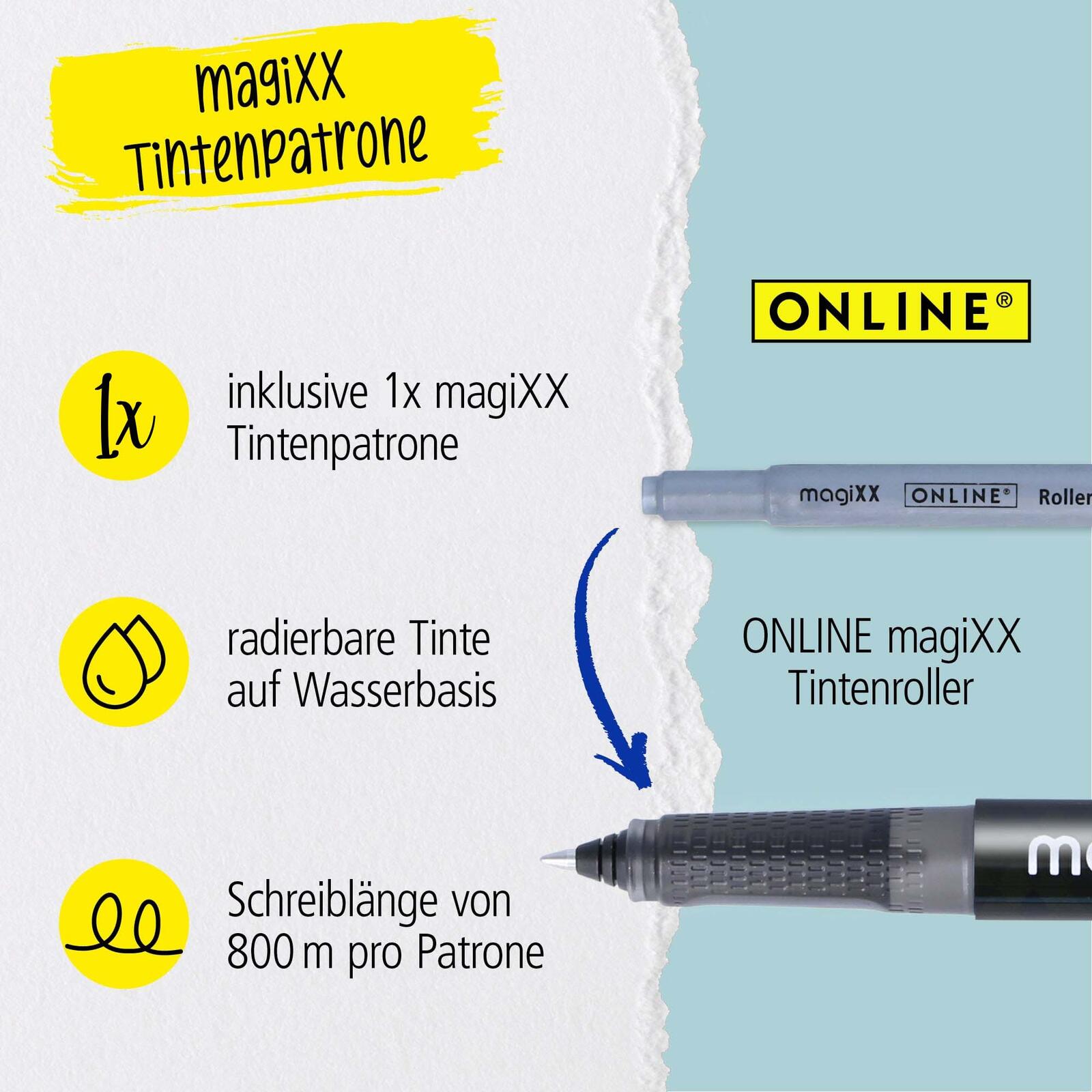 ONLINE® MagiXX Tintenroller 0.7 mm Blau